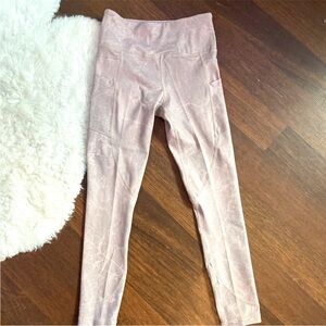 Zyia Active Pink Light n Tight Hi-Rise Athletic Leggings 7/8 24" size 4 Workout